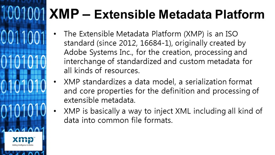 XMP toolset capabilities
